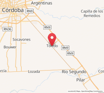 Map of Toledo, Cordoba