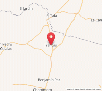 Map of Trancas, Tucuman