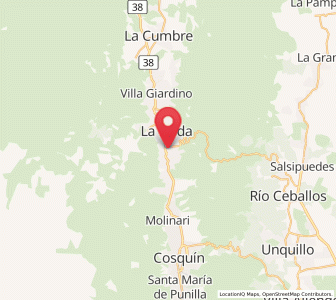 Map of Valle Hermoso, Cordoba