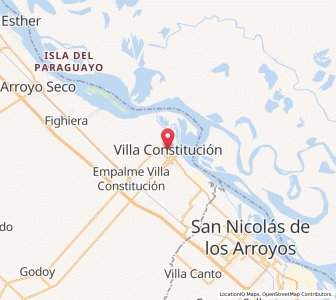 Map of Villa Constitución, Santa Fe