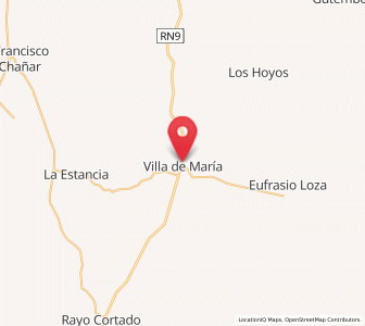 Map of Villa de María, Cordoba