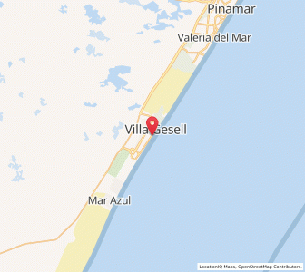 Map of Villa Gesell, Buenos Aires