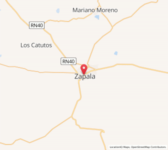 Map of Zapala, Neuquen