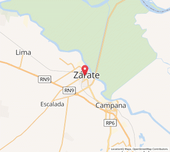 Map of Zárate, Buenos Aires