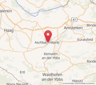 Map of Aschbach Markt, Lower Austria