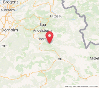 Map of Bizau, Vorarlberg