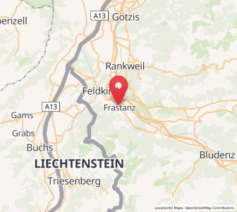 Map of Frastanz, Vorarlberg