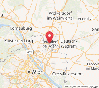 Map of Gerasdorf bei Wien, Lower Austria