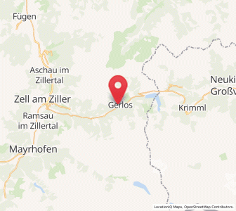 Map of Gerlos, Tyrol