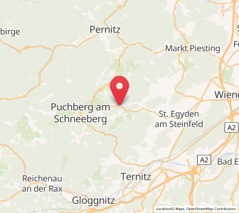 Map of Grünbach am Schneeberg, Lower Austria