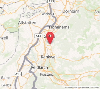 Map of Klaus, Vorarlberg