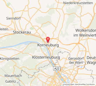 Map of Korneubourg, Lower Austria