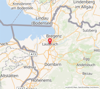 Map of Lauterach, Vorarlberg