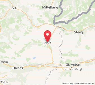 Map of Lech, Vorarlberg
