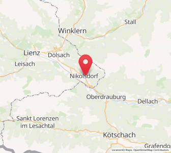 Map of Nikolsdorf, Tyrol