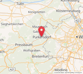 Map of Purkersdorf, Lower Austria
