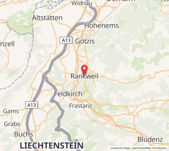 Map of Rankweil, Vorarlberg