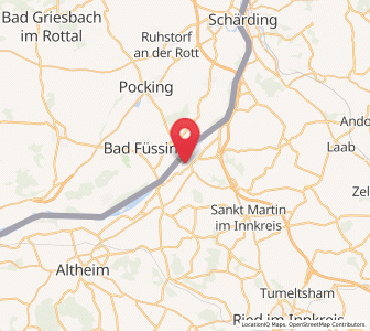 Map of Reichersberg, Upper Austria