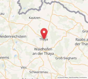 Map of Thaya, Lower Austria