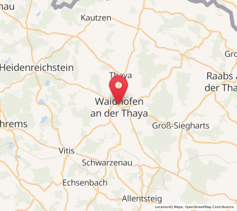 Map of Waidhofen an der Thaya, Lower Austria