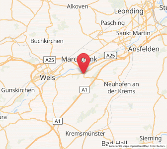 Map of Weisskirchen an der Traun, Upper Austria