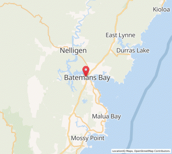 Map of Batemans Bay, New South Wales