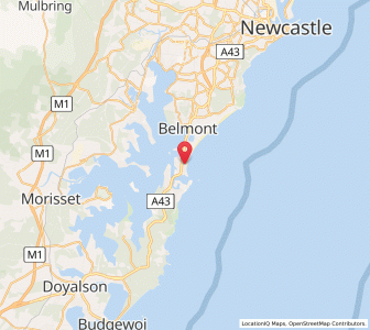Map of Blacksmiths, New South Wales