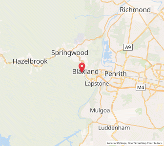 Map of Blaxland, New South Wales