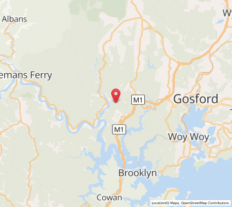Map of Glenworth Valley, New South Wales