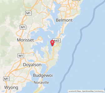 Map of Nords Wharf, New South Wales
