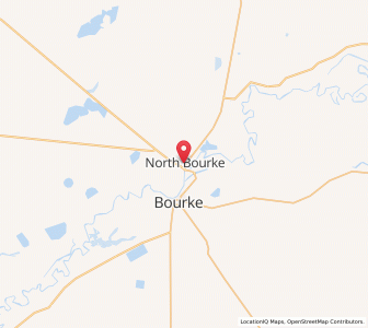 Map of North Bourke, New South Wales