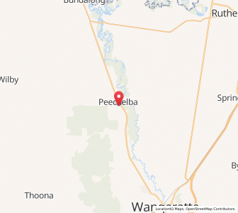 Map of Peechelba, VictoriaVictoria