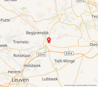 Map of Aarschot, Flanders