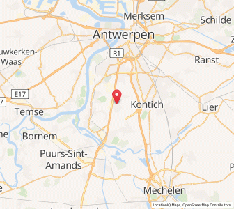 Map of Aartselaar, Flanders