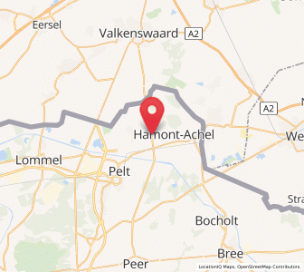 Map of Achel, Flanders