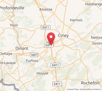 Map of Achêne, Wallonia