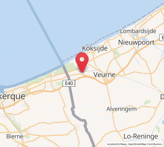 Map of Adinkerke, Flanders