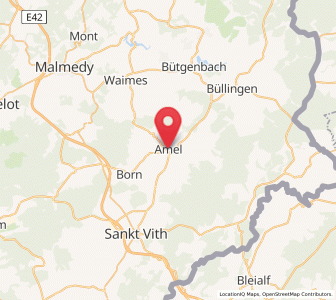 Map of Amblève, Wallonia