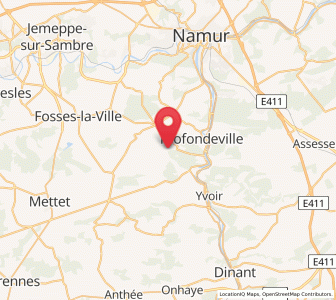 Map of Arbre, Wallonia