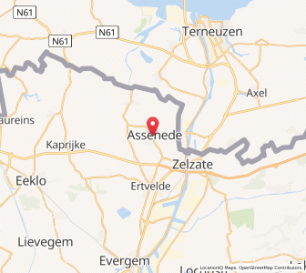 Map of Assenede, Flanders