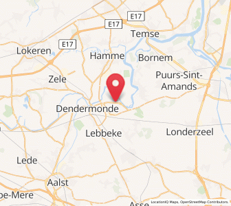 Map of Baasrode, Flanders