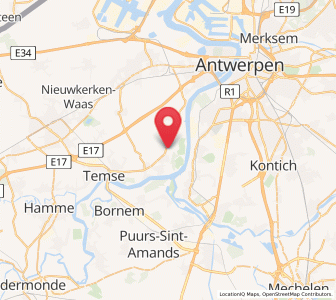 Map of Bazel, Flanders