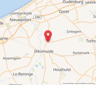 Map of Beerst, Flanders
