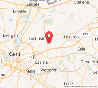 Map of Beervelde, Flanders