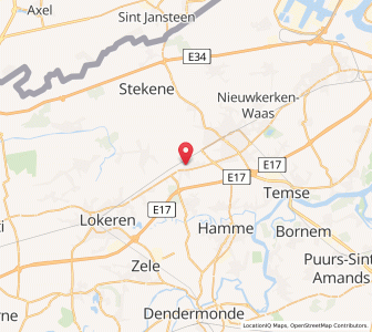 Map of Belsele, Flanders