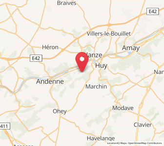 Map of Ben-Ahin, Wallonia