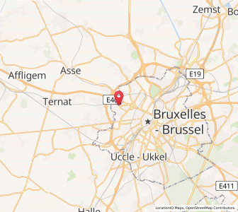 Map of Berchem-Sainte-Agathe, Brussels Capital