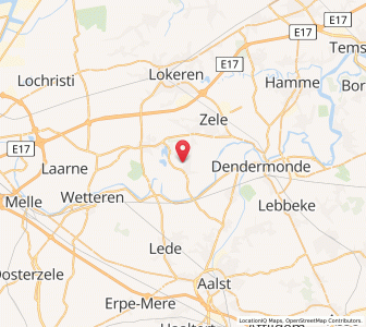 Map of Berlare, Flanders