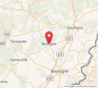 Map of Bertogne, Wallonia