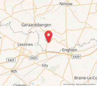 Map of Biévène, Flanders